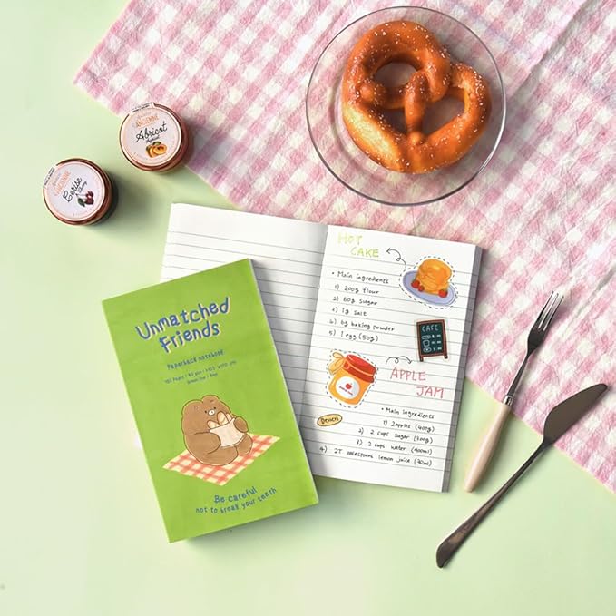 Monolike Unmatched Friends Paperback Line Notebook - 01. Picnic_Design note, Mini note, Simple note, Notebook, 192 Pages, 4.13x6.69