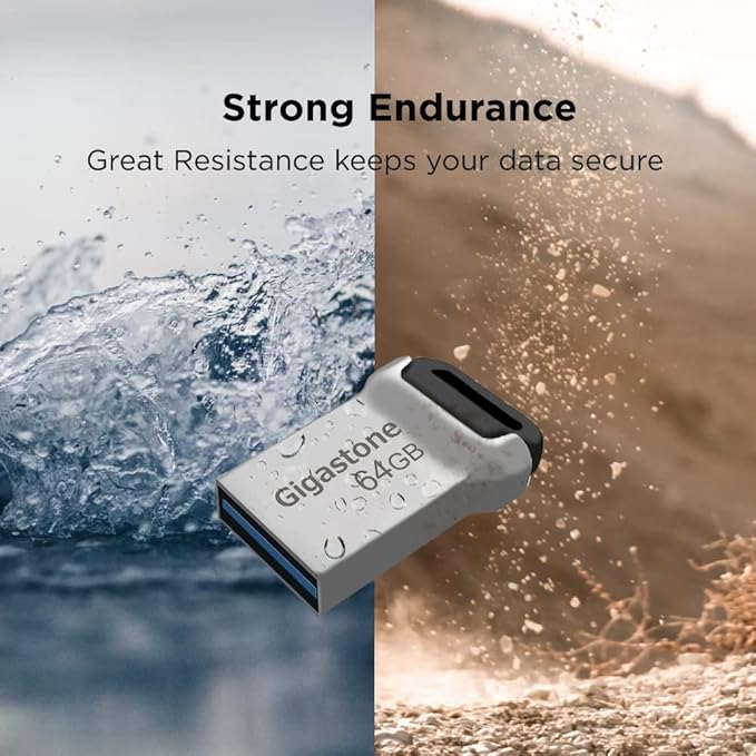 GIGASTONE 64GB Nano Flash Drive (5 Pack) Z90 USB 3.2 Gen 1, 120MB/s Ultra Fast, Super Lightweight, Mini Fit Robust Metal Design, Data Storage, Backup for PC/Mac/TV/Car, USB 2.0/3.0/3.1 Compatible