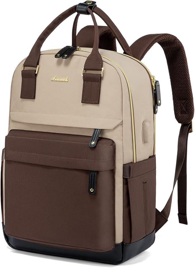 LOVEVOOK Travel Laptop Backpack Women, 15.6 Inch Anti-theft Laptop Bag with USB Port, Fashion Waterproof Computer Backpacks Teacher Nurse Backpack Purse for College Work