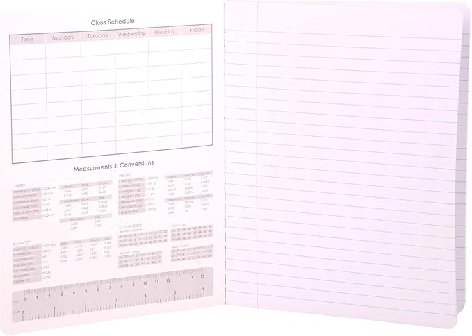 Mintra Office Composition Books - Sturdy Flexible Cover (1 Pack, Black Marble Comp - Wide Ruled)