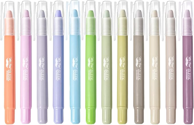 Mr. Pen- No Bleed Gel Highlighters, Pastel Colors, 12 Pack | Bible Highlighters and Pens No Bleed, Bible Markers for Study, Journaling, School Supplies and Accessories
