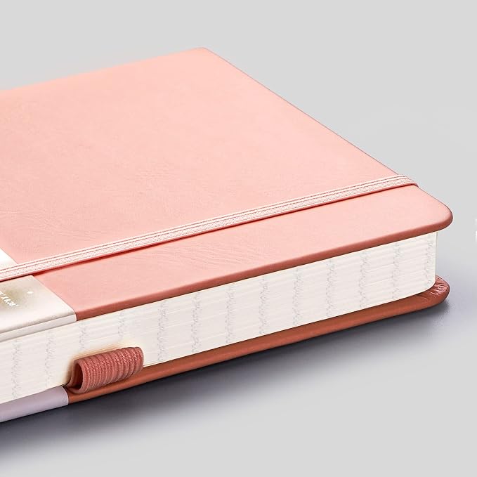 EMSHOI Lined Journal Notebook, 256 Numbered Pages, A5 Size (5.7'' x 8.3'')