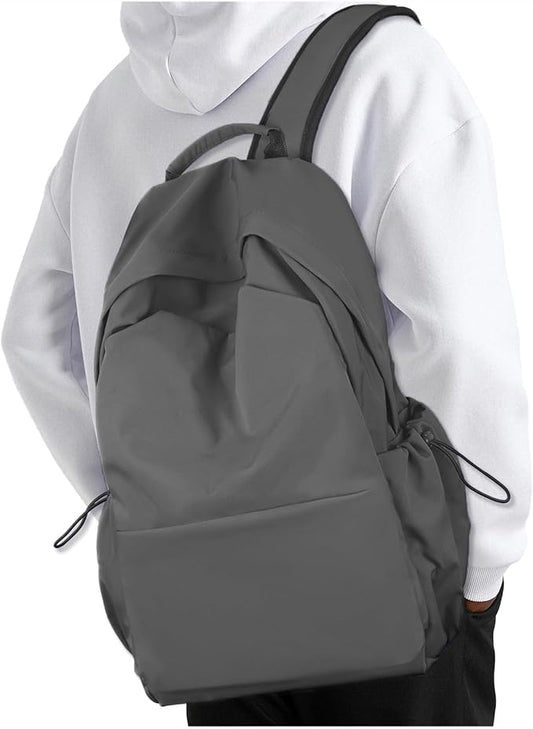 NEOREAL Laptop Backpack for Work, College, Travel, Lightweight Waterproof Daily Backpacks for Men Women, Sport Rucksack Computer Bag Fits 15.6 Inch Notebook, Grey