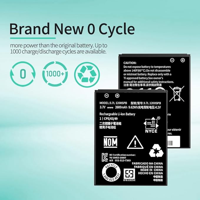 TI-84 Plus CE Battery for Texas Instruments,𝗨𝗽𝗴𝗿𝗮𝗱𝗲𝗱 High Capacity 0 Cycle,P11P35-11-N01 Battery,Part No 3.7L1200SPB 3.7V TI-Nspire CX II TI-Nspire CX II CAS