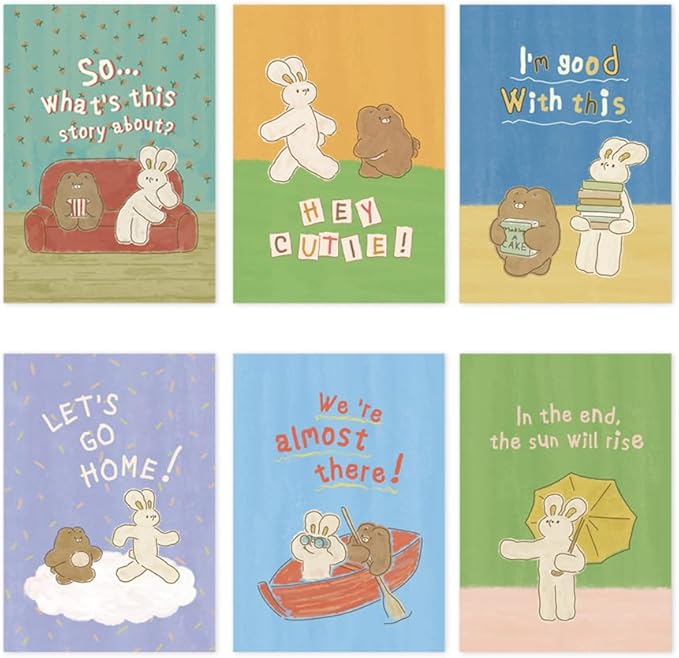 Monolike Mini Unmatched Friends Line Note 6P SET_Mini note, Pocket note, Line note, a portable note, 105x148mm, 48pages