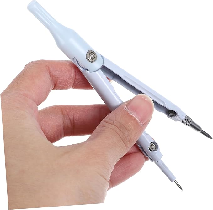 Multi-Function Geometry Compass Set Ruler and Protractor Precision Drawing Tools for Students Small Size Sturdy Plastic for Math Class and Exam Preparation