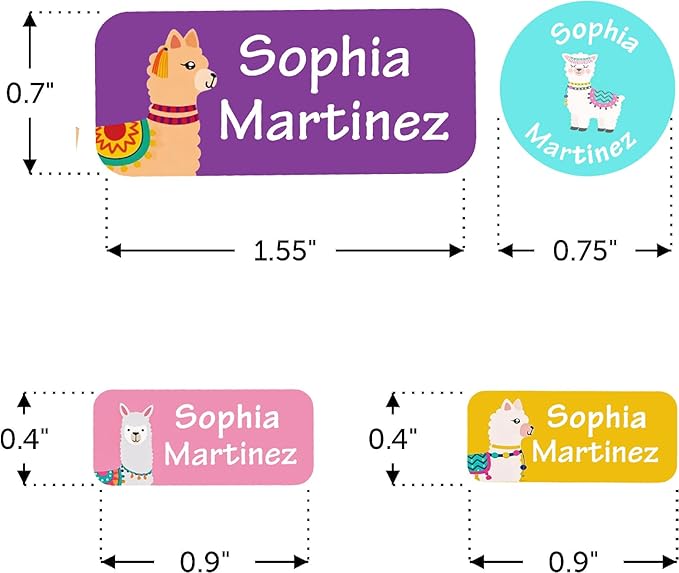 Waterproof Custom Name Stickers (135 Labels) - Personalized Daycare Labels for Clothing, Water Bottles, Lunch Boxes & School Supplies - Ideal for Camp & Daycare - No-Iron (Sheep)