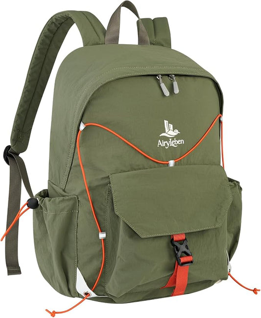 25L Travel Backpack Women Men,Lightweight College Backpack,Green | Casual Daypack, Water Resistant Bookbag, Fit 15.6-inch Laptop, Travel Commuting Gym Hiking Work Bag, TSA Friendly