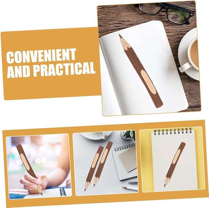NUOBESTY Wooden Ballpoint Pens 17cm 10pcs Natural Tree Bark Biodegradable Writing Pens Comfortable Grip Portable Office and Home Use