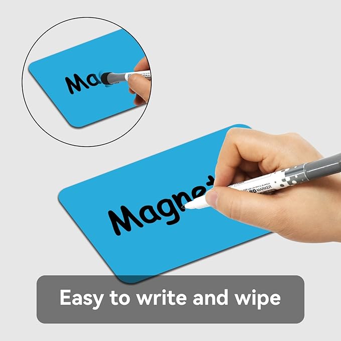 3.5x2.25 Name Tags Magnet,Dry Erase Labels,Teacher Must Have for Whiteboard Magnets,Classroom Signs,Pack of 40(Blue)