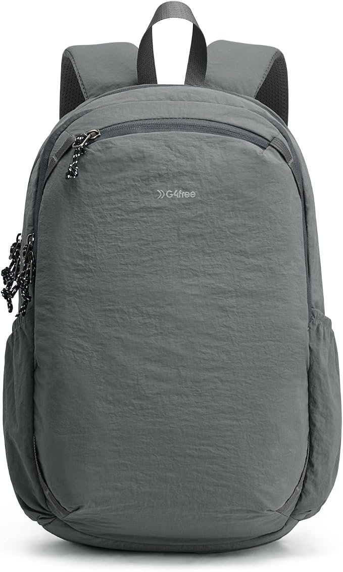 G4Free 15L Hiking Backpack Lightweight Small Daypack for Women Men | Padded Back&Strap, with Chest Strap, for Travel Outdoor Campus, Orange