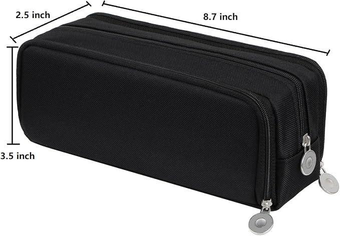 Chelory Big Capacity Pencil Case Large Storage Pencil Bag Pouch Marker 3 Compartment Stationery Pen Cases Holder for Adults Office Organizer Gifts