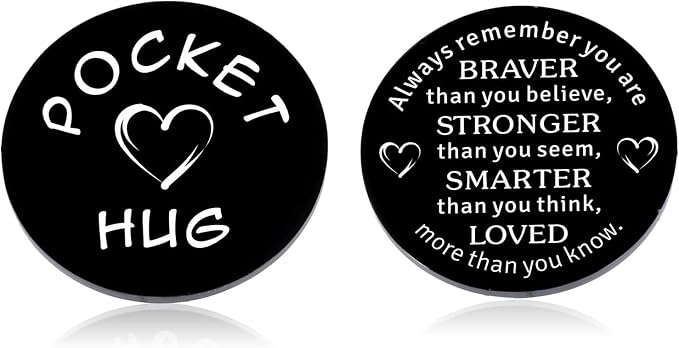Cool Gifts for 19 Year Old Boy Motivational Gifts for Son Daughter, Back to School Supplies, Pocket Hug Token for Teens Sweet 16-18 for Teens College Girl Gift Ideas College Dorm Essentials