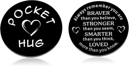 Cool Gifts for 19 Year Old Boy Motivational Gifts for Son Daughter, Back to School Supplies, Pocket Hug Token for Teens Sweet 16-18 for Teens College Girl Gift Ideas College Dorm Essentials