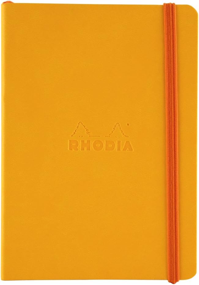 Rhodia Rhodiarama SoftCover Notebook - 72 Dots Sheets - 4 x 5 1/2 - Yellow Cover
