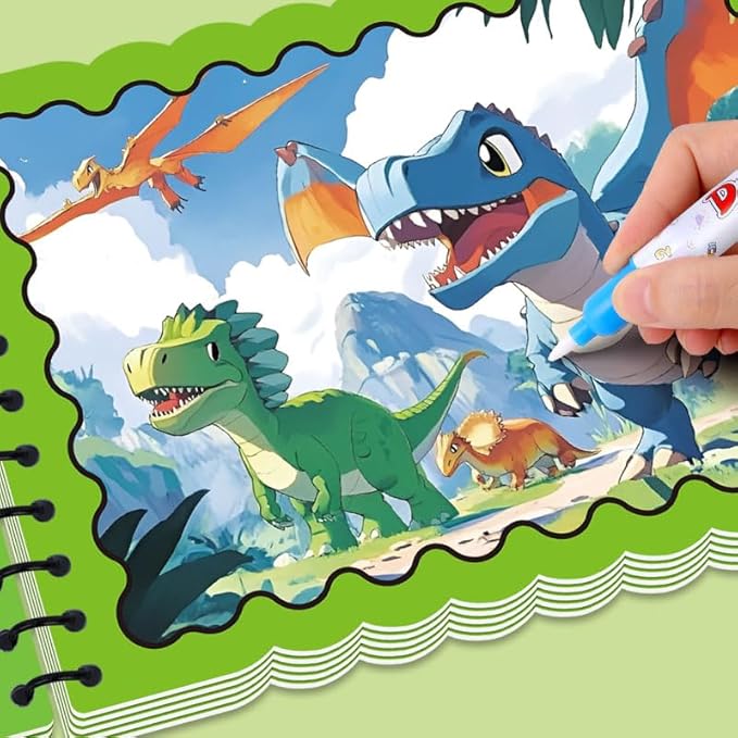 Baiyigs Water Coloring Book for Toddlers 3-5, Water Painting Drawing Book for Educational Learning Kits Gifts, Best Birthday Gifts