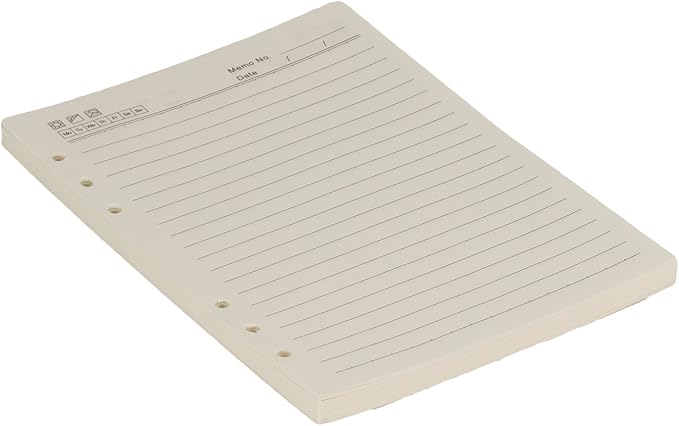 A5 Refill Paper 6 Hole Punched Filler Paper Refills for A5 Loose Leaf Notebook Travel Journal Personal Diary Planner Binder, 80 Sheet, 160 Page, Lined Paper