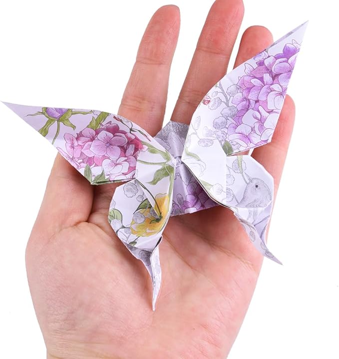 Origami Paper Kit 100 Sheets 70GSM 6 Inch Square Double Sided Color 100 Vivid Solid Colors for Hand Crafts Origami Paper Arts Creativity.Rose Flower