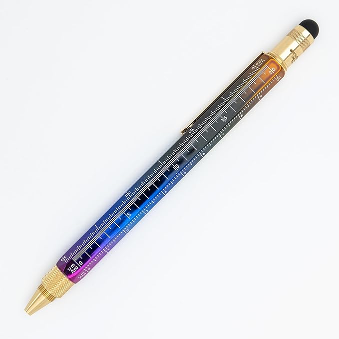 Monteverde USA Tool Pen Set – Rainbow Fountain Pen Medium Nib + Ballpoint with Standard Blue Refill – Luxury Writing Gift for Collectors, Professionals & Everyday Use