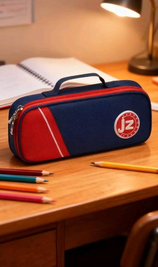Large Capacity Pencil Case, Premium Oxford Pencil Pouch, Kawaii Cute Pen Case Stationery Bag for Girl Boy Teen Aesthetic School Supplies, Makeup Bag, Box Organizer for Office Desk Accessories, Red