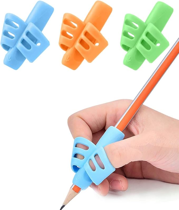 Pencil Grips for Kids Handwriting Pencil Grip Posture Correction Training Writing AIDS for Kids Toddler Preschoolers Students Children Special Needs (3 PCS) (3)