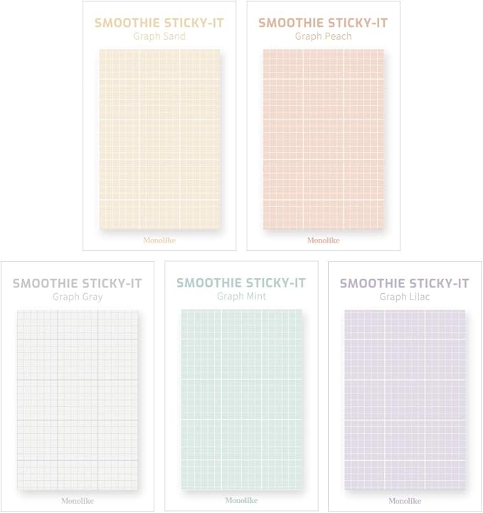 Monolike Smoothie Graph Sticky-it - 5p Set Self-Adhesive Memo Pad 50 Sheets
