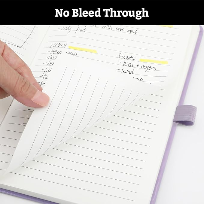 6Pack Lined Hardcover Journal Notebook, A5 192 Pages 100Gsm Thick Paper College Ruled for School,Note Taking,Work,Diary，5.7''*8.3'',Lavender