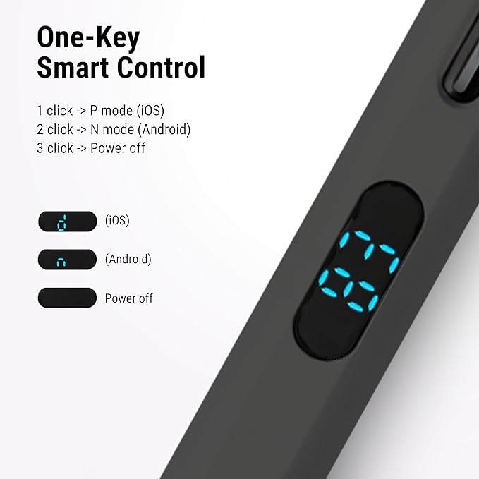 2-in-1 Stylus Pen for Touch Screen + LED Power Display, Dual OS Active Pencil for iPad iPhone Android Samsung Tablet, Tilt Sensitivity for Drawing,Fast Charge, Digital Pencil Compatible with Switch