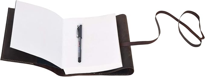 Rustic Vintage Leather Journal Writing Notebook Antique Handmade Leather Bound Daily Notepad for Men & Women Unlined Paper Perfect for Gift for Art Sketch Book Travel Diary & Notebooks to Write in (8 x 6 Inches)