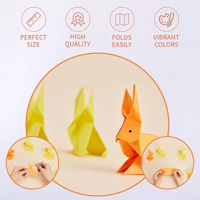 Origami Paper Double Sided Color 200 Sheets,6x6 inch 20 Colors,Origami Paper kit for kids,Colored Paper Kit Gifts for Beginners (Colorful)
