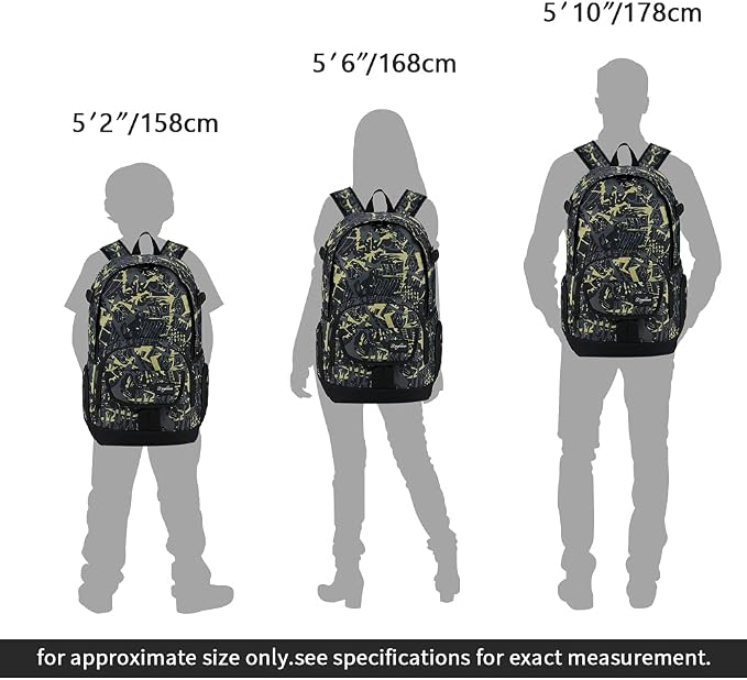rickyh style School Backpack Travel Bag for Men & Women Lightweight College Back Pack with Laptop Compartmen