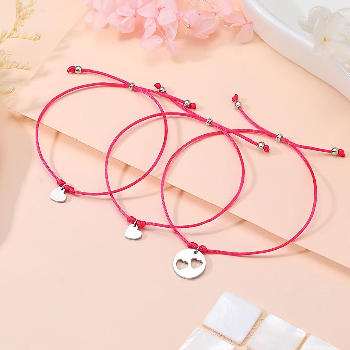 3PCS First Day of Preschool/Kindergarten/1st Grade Gift, Back to School Bracelets Set for 3
