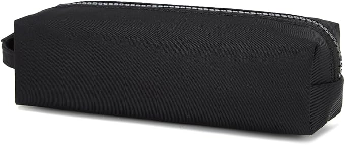 Pencil Case Soft School Pencil Pouch Bag for Easy Carry Stylish and Durable (Black)