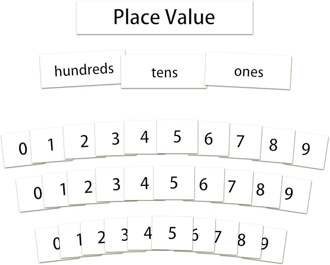 Counting Caddie and Place Value Pocket Chart for Kindergarten Preschool Homeschooling Classroom,210 Straws & 30 Number Cards & Header Cards Included