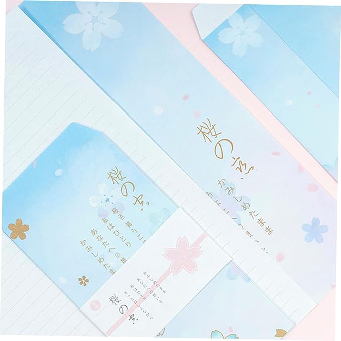 Healifty B5 Japanese Style Stationery Writing Paper 40pcs Set Floral Letter Paper for Students and Office Use Vintage Decorative