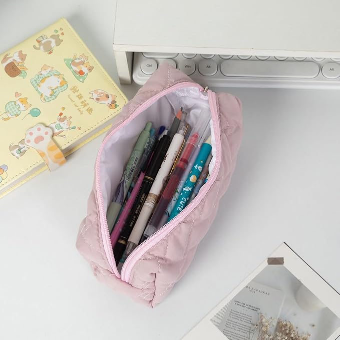 Pencil Case Pen Case Office College School Storage Bag Pouch Holder Box Organizer Makeup Pouch Cosmetic Bag Aesthetic Cute Pencil Case for Girls Boys Kids (ZR)