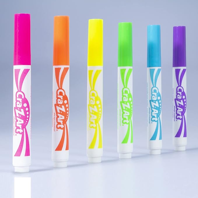 Cra-Z-Art Super Washable Broadline Markers Bulk Class Pack 200ct 8 Assorted Colors, 25 Broadline Markers in Each Color