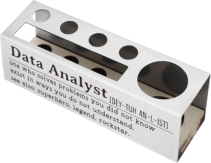 Thank You Data Analyst Humor Gift for Data Scientists Analysts, Office Décor for Business Intelligence Experts, Analytics Professional Appreciation Gift, Office Pencil Holder Desk for Desk SD278