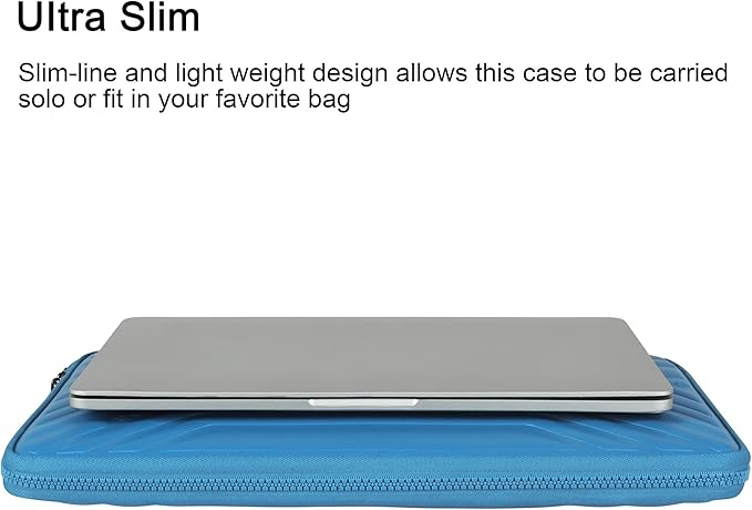DOMISO 17.3 Inch Laptop Sleeve Case, Shockproof Waterproof Soft EVA Protective Bag with Handle, Lightweight Carrying Case for 17-17.3" Notebook/Dell/Lenovo/HP/MSI/ASUS, Blue
