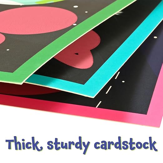 READY 2 LEARN Magic Scratch Paper - Space - 10 Vibrant Scenes - Scratch Art for Kids - Reveal Colorful, Outer Space Designs