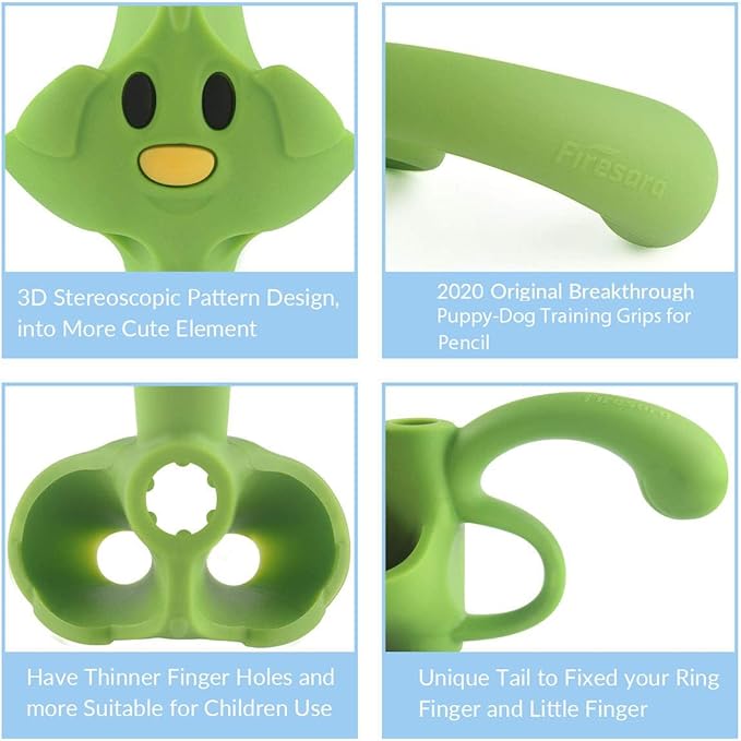 Training Grips For Pencil, Firesara Training Grips for Kids Handwriting Ergonomic 5 Fingers Fixed Sets for Trainer Handwriting Posture Correction, Assorted Pencil Grips for Righties and Lefties (3Pcs)