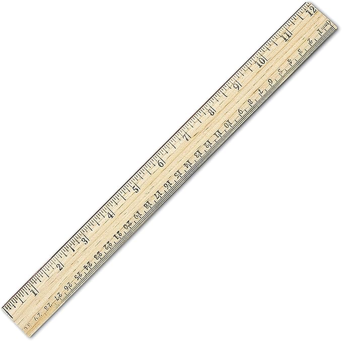 Westcott School Ruler with 16ths and Metric, 12-Inch (10377)