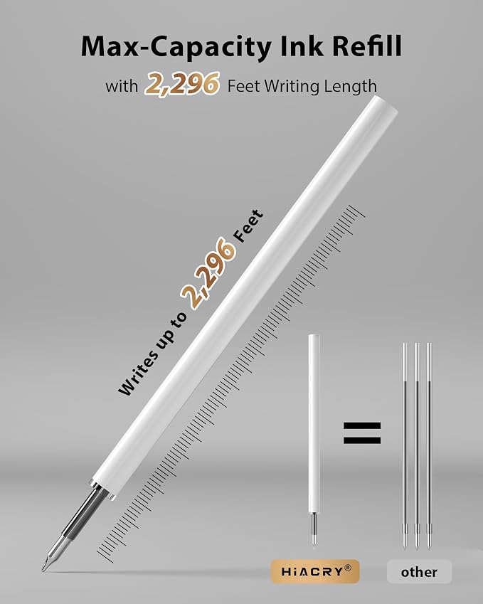 Hiacry 8 Pcs Gel Pens, Quick-Dry Long Lasting Black Ink-0.7 MM Fine Point | Smooth Writing Fidget Pens, Stress Relief, No Smear, No Bleed, Journaling, Note Taking,Work, School,Office, Students & Adults
