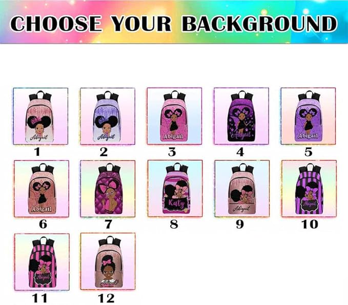 M YESCUSTOM Custom Name Backpack for Girls Kids Princess School Bookbag Personalized with Shoulders Bag Casual Daypack Childrent Travel for Daughter Granddaughter Sister