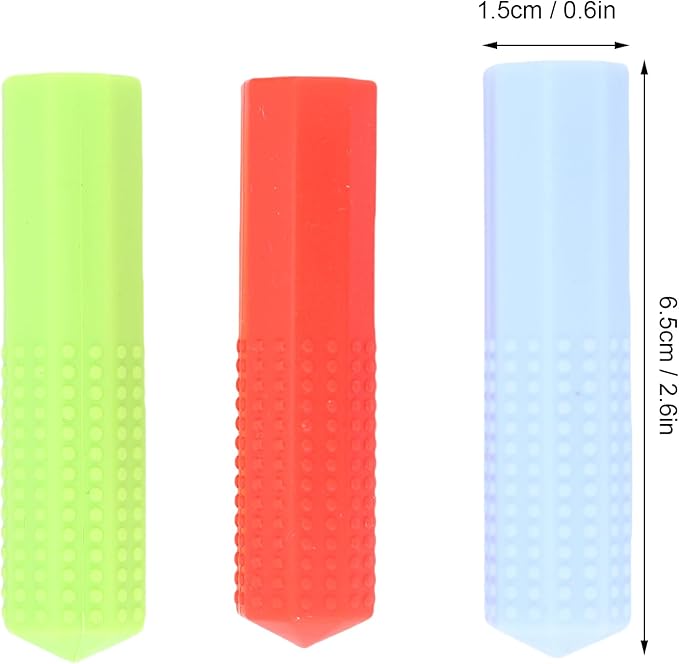 ciciglow 3 Pcs Pencil Weights Silicone Writing Grip Aid Handwriting Aid for Kids with Comfortable 3 Colors, for Teachers as Educational Tools or Classroom