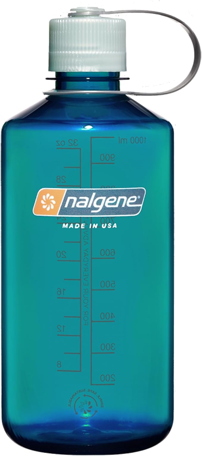 Nalgene 32 oz Narrow Mouth Water Bottle | BPA-Free, Durable & Leak Proof, Lightweight Bottle for Hiking, Gym & Travel, Trout