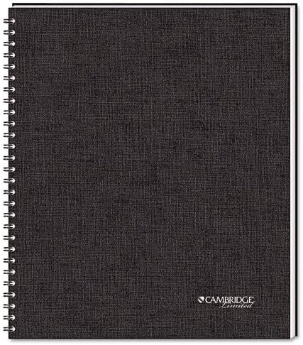 Cambridge Limited Business Notebook, Legal Ruled Paper, 8-1/4" x 11", 80 Sheets, Flexible Soft Touch Cover, Wirebound, Gray (06062)