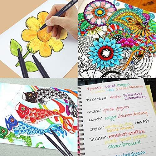 Dyvicl Journal Planner Pens Black Colored Pens, 24 Pack 0.4mm Fineliner Pen Set Fine Point Markers Drawing Pens for Journaling, Note Taking, Calendar, Adult Coloring, Scrapbooking