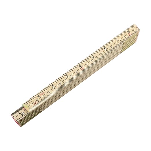 TAODAN 2m Folding Wooden Ruler with Imperial and Metric Scales Suitable for Carpenters and Underwater Surveying