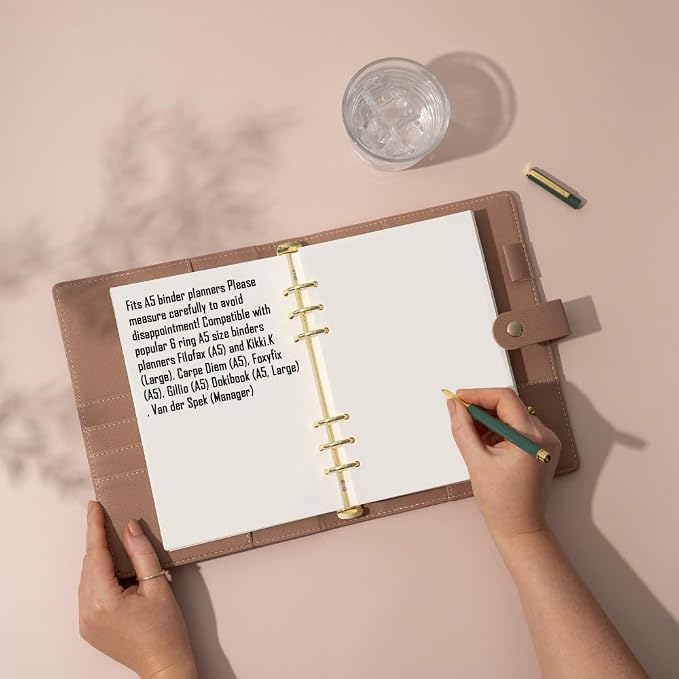 A5 Blank Paper - 6-Hole Punched Paper Refills for A5 Binder, 80 Sheets/160 Pages Printer Paper, 100gsm, White, 5.6'' x 8.2''